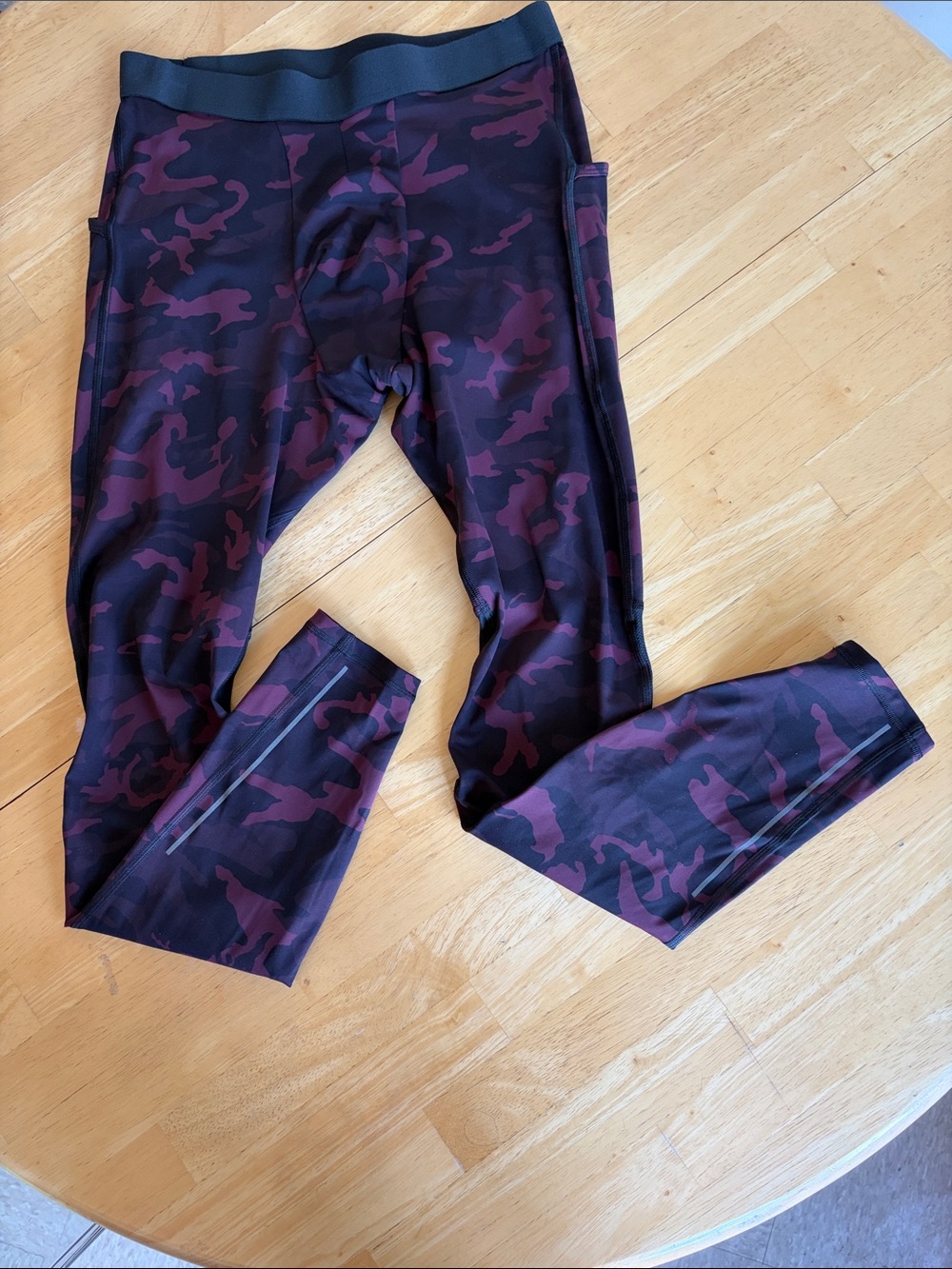 lululemon Men's Surge Tights in a Red Camo pattern L